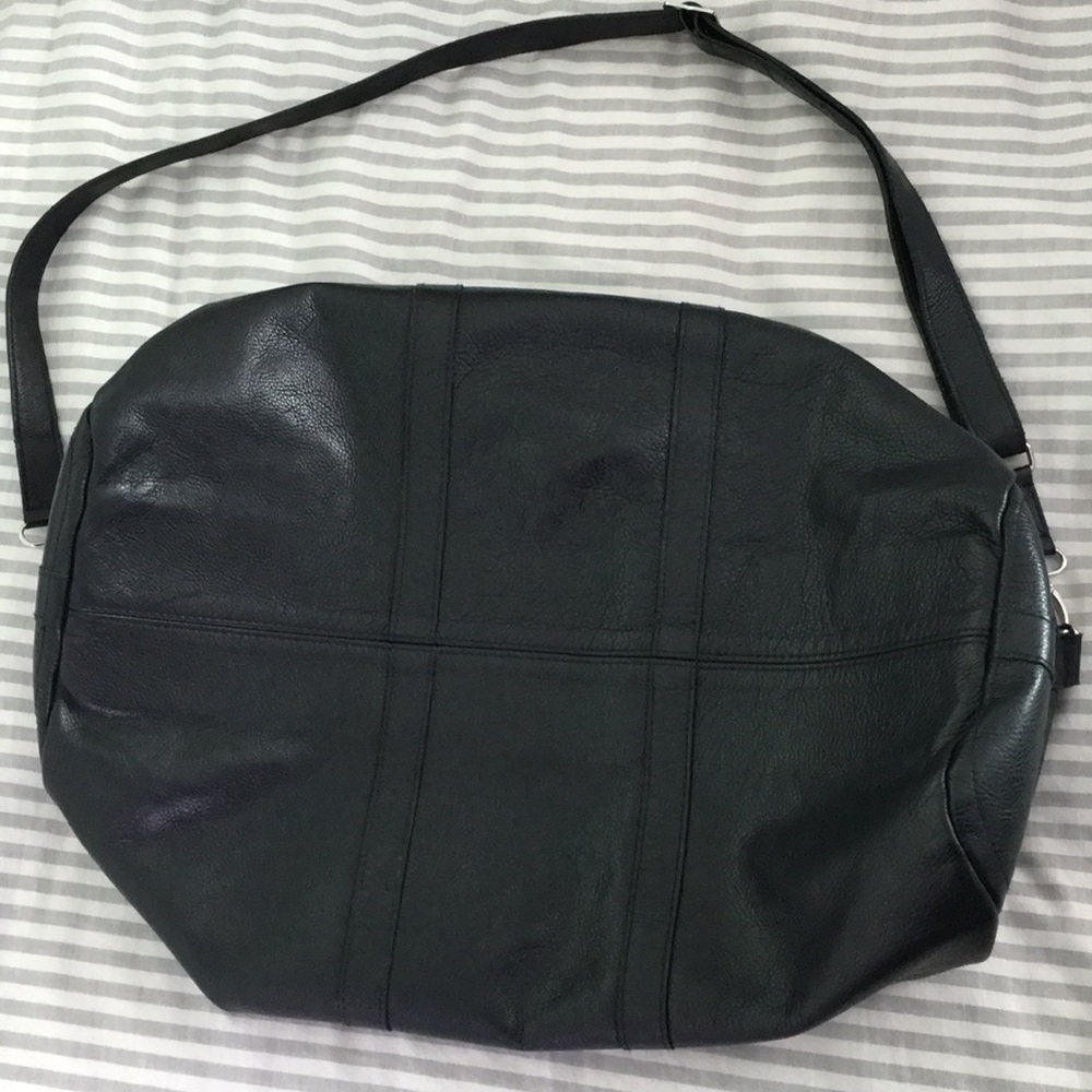 Alex Bender Leather Weekender Duffle Bag - Picture 7 of 7